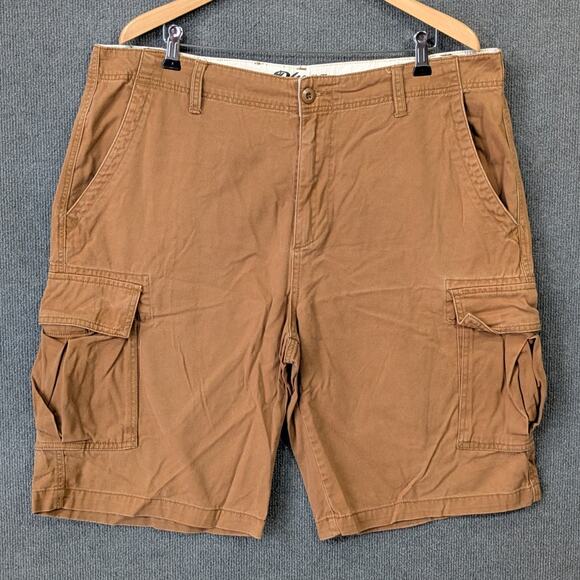 Plugg Shorts Mens 38 (Fits 40x11) Baggy Cargo Camel Cotton Dad Skater Summer - Picture 1 of 8